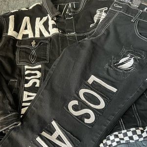LA Lakers denim jacket and pants